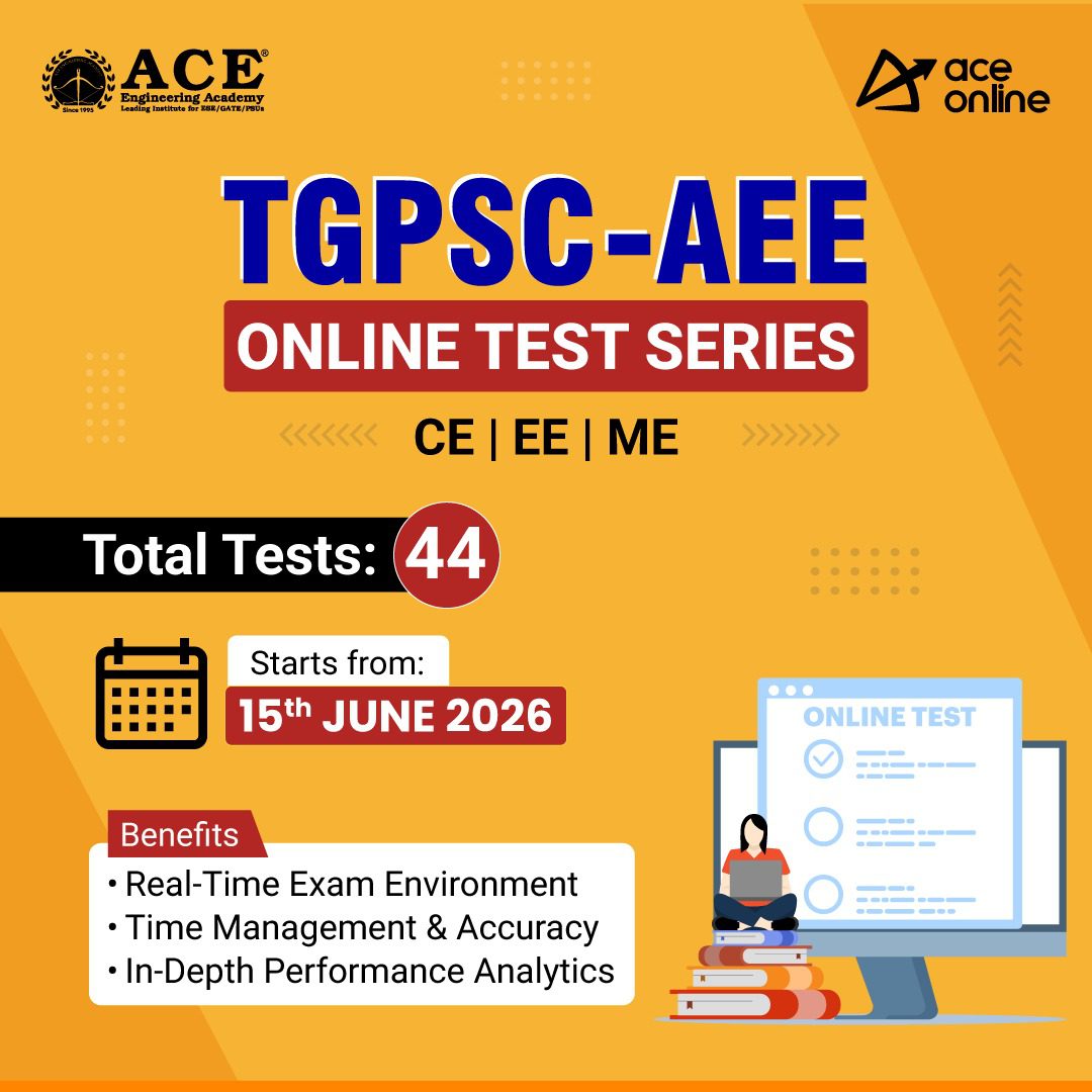 TGPSC AEE Online Test Series 2026 - 44 Tests for CE EE ME