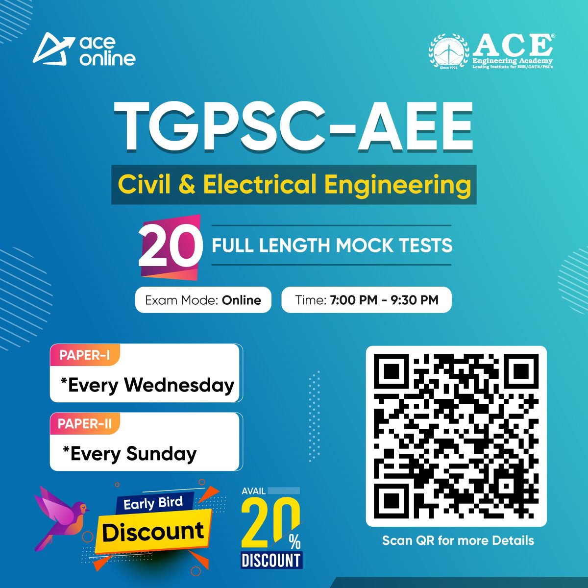 TGPSC AEE Mock Test Series 2026 Civil and Electrical Engineering - 20 Full Length Mock Tests